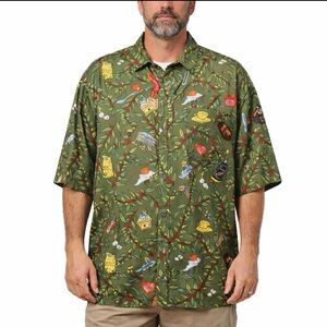 Reyn Spooner Varez Kona Coffee Hawaiian Shirt XXL Reverse Print Aloha Button